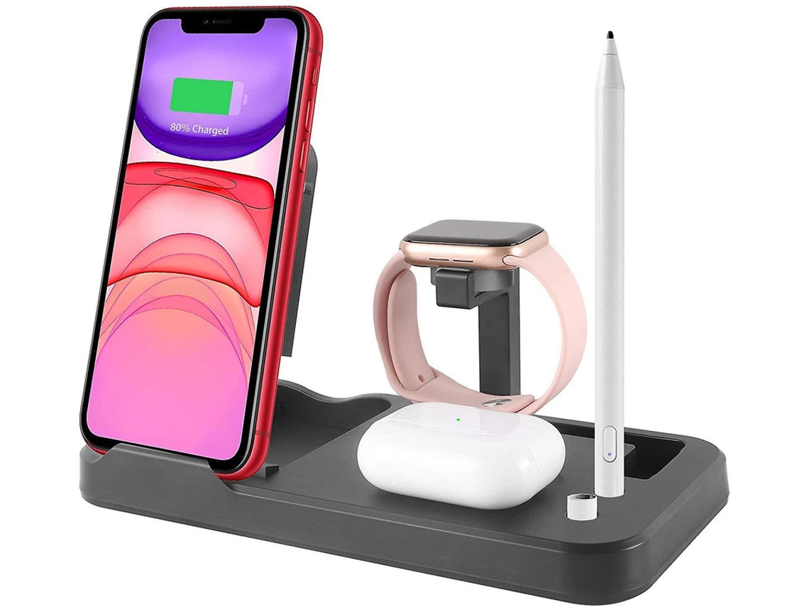 Cargador Sem Fio Qi Fast Lápis Para Apple Yizhood Negro