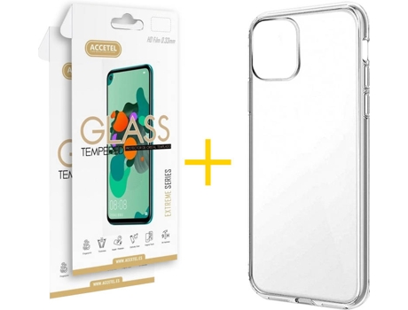 Kit Funda + 2 Protectores de Pantalla Apple iPhone 11 SKYHE Liso (Transparente)