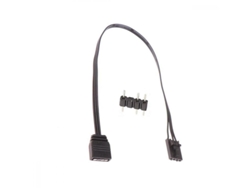 2026-adaptador De Cable Rgb De 4 Pines A Argb Estándar 3 Pines 5v, 25cm, Controlador De Iluminación Negro