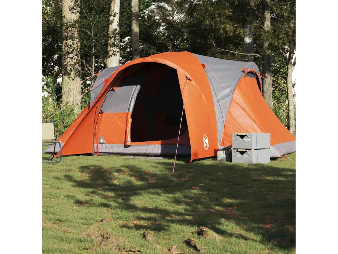 Tienda de campaña familiar impermeable tipo domo para 6 personas, gris/naranja, Wsd990493 Lovely Home