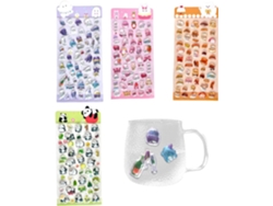 Lote De 4 Adhesivos Lindos Lote De 4 Adhesivos Lindos | Pegatinas Brillantes - Calcomanías Estéticas 3d Para Coche Niño Escuela Adolesc
