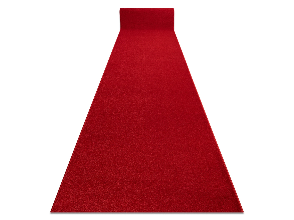 Alfombra de Pasillo Karmel Llanura Carmín / Rojo 140 cm