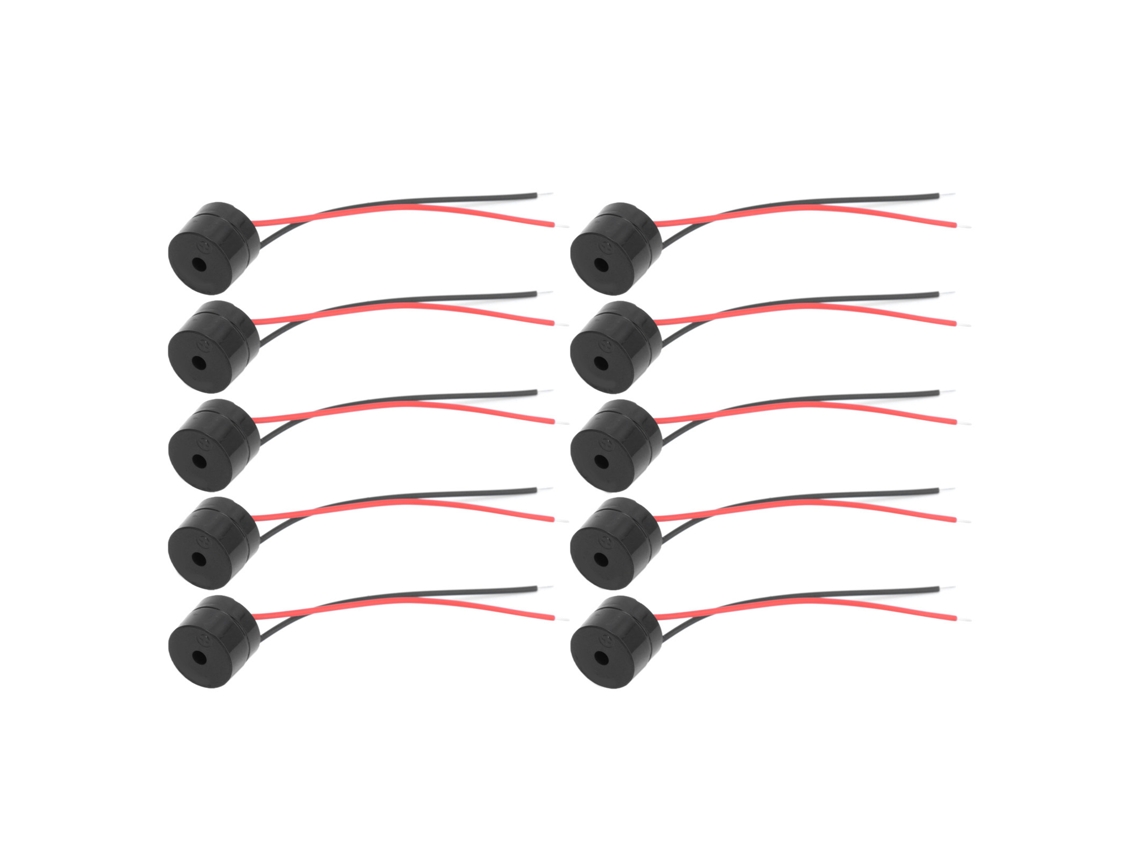 Zumbador De Alarma Electrónico Piezoeléctrico Activo Con Conector De Cable Ymd-12095 Dc 3-24v 10 Unidades