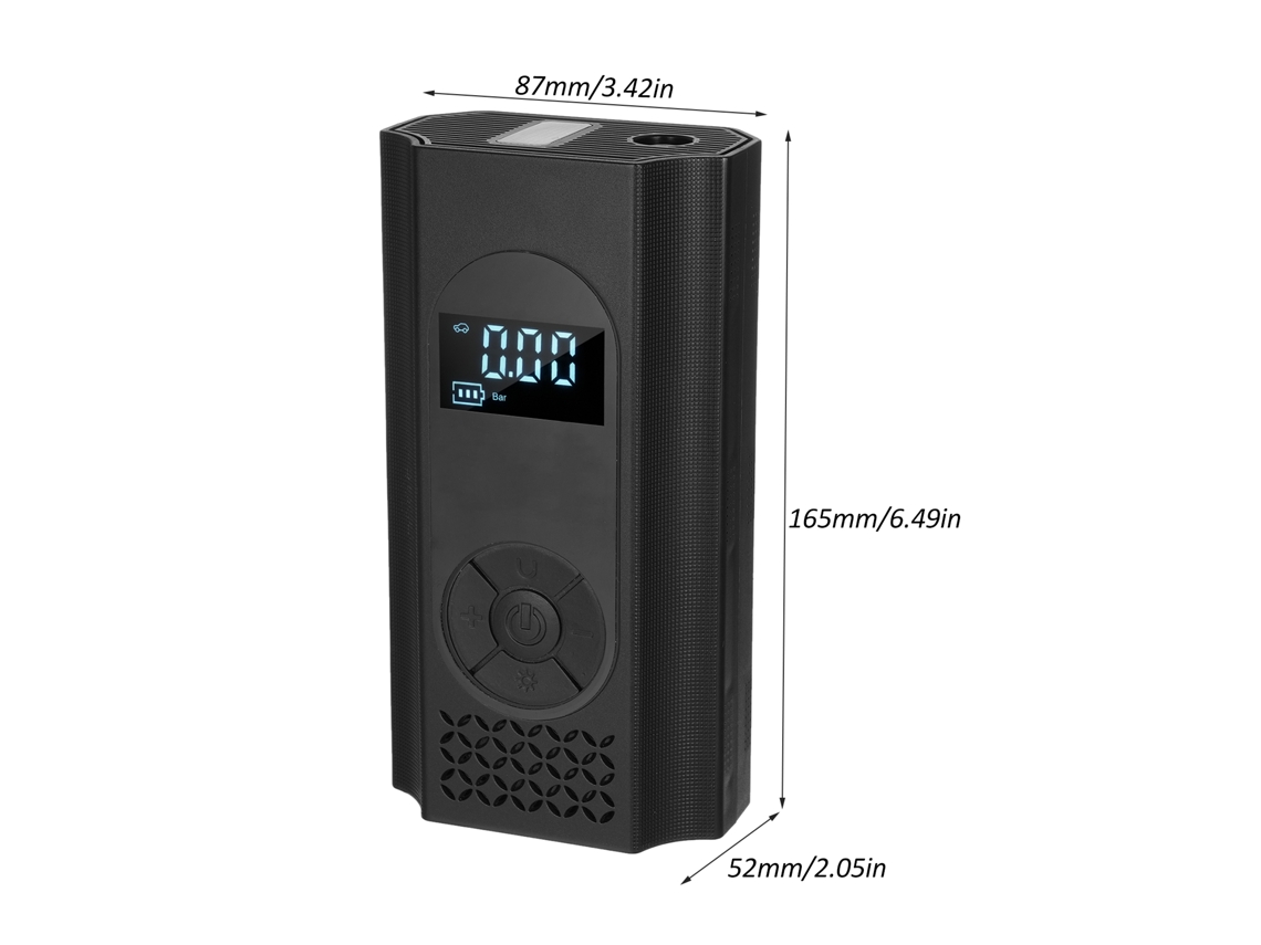 Compresor De Aire Portátil Para Inflar Neumáticos Con Manómetro Digital De 150 Psi Para Coche, Motocicleta Y Bicicleta.