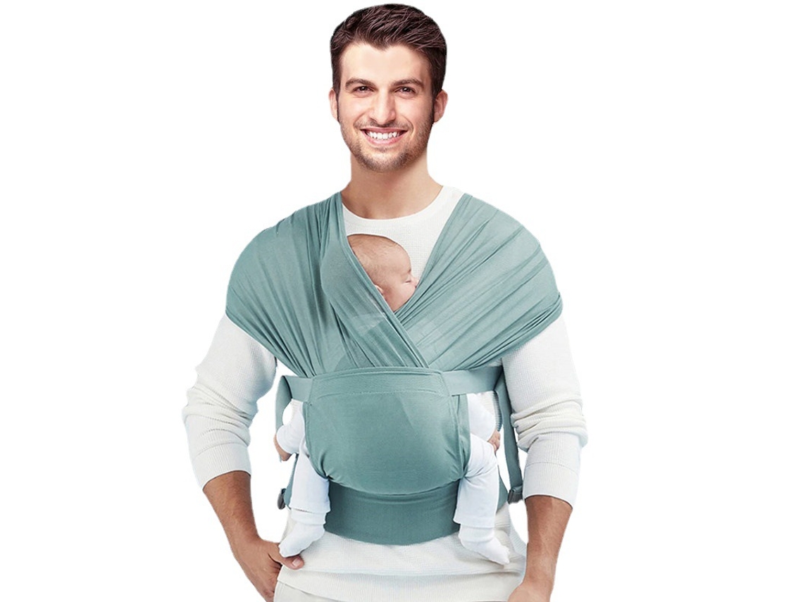 Portabebés de malla tipo X para verano, portabebés cruzados para bebés y niños pequeños (verde claro) Czhhmart