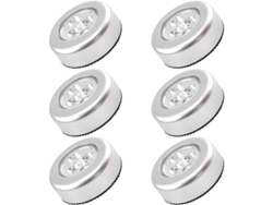 6 Luces Táctiles Redondas Luces Emergencia Inalámbricas Para Dormitorio Cocina Pasillos Decoración Blanca