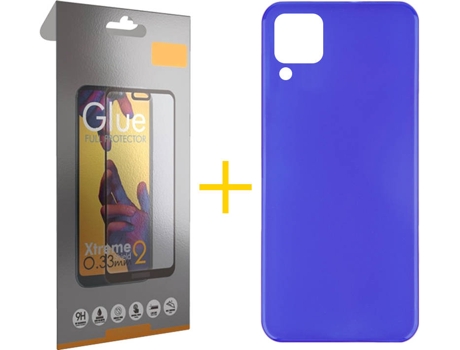 Kit Funda + Protector de Pantalla Huawei P40 Lite SKYHE Cristal Templado 7103 Azul