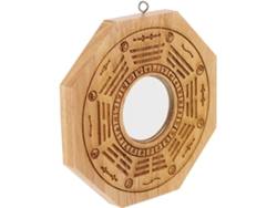 Espejo Bagua Fácil Mantenimiento Madera Marrón Almacenamiento Suerte Decoración Hogar Interiores Feng Shui