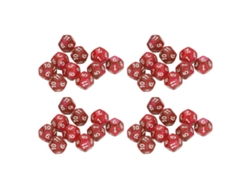 40 Dados Poliédricos De 12 Caras, Números Claros, Resistentes Al Agua Y A La Oxidación, Ideales Para Juegos Y Enseñanza, Color Rojo.