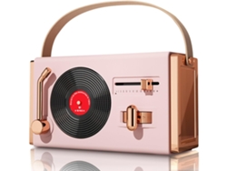 Pequeno Alto Falante Portátil Bluetooth Bonito Reprodutor De Alto Falante Sem Fio Adequado Para Mesa, Quarto, Escritório Rosa 