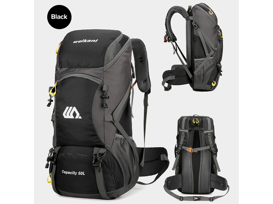 Mochila De Trekking De 50 Litros Resistente Al Agua, Ideal Para Acampar, Escalar, Viajar Y Practicar Deportes Al Aire Libre.
