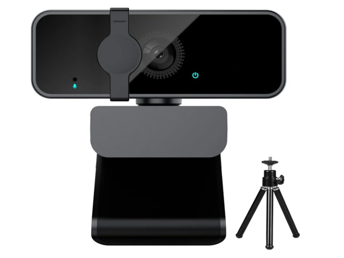 Cámara web para PC Full HD 1080p con micrófono, cámara web gran angular de 105'' para transmisión y grabación de video, negra Bestvite
