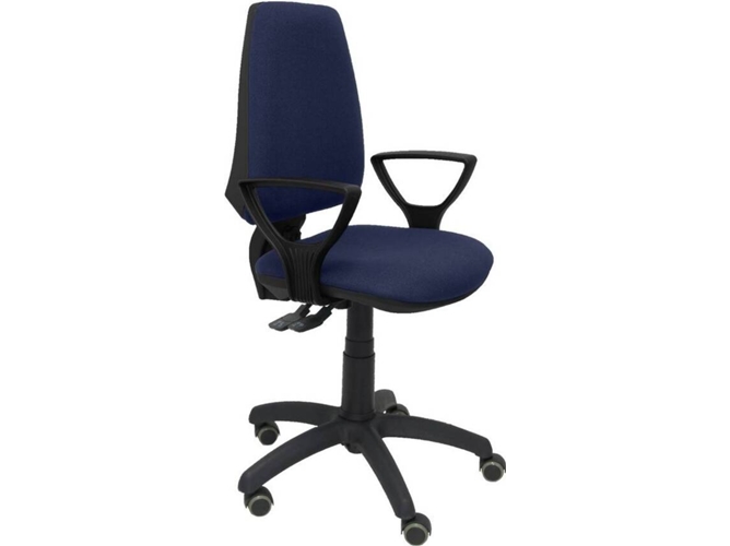 Silla de Escritorio Operativa PYC Elche S Azul BF RP con ruedas antiarañazos (Brazos Fijos - Tejido)