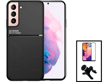 Kit Carcasa Trasera Magnética Anti Choque + Protector de Pantalla Samsung Galaxy S22 5G+ Plus GIFT4ME Negro