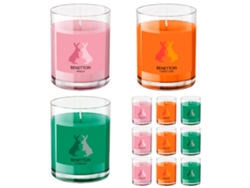 Juego de 12 velas Benetton de 65 g (pastel de zanahoria + vainilla + canela)