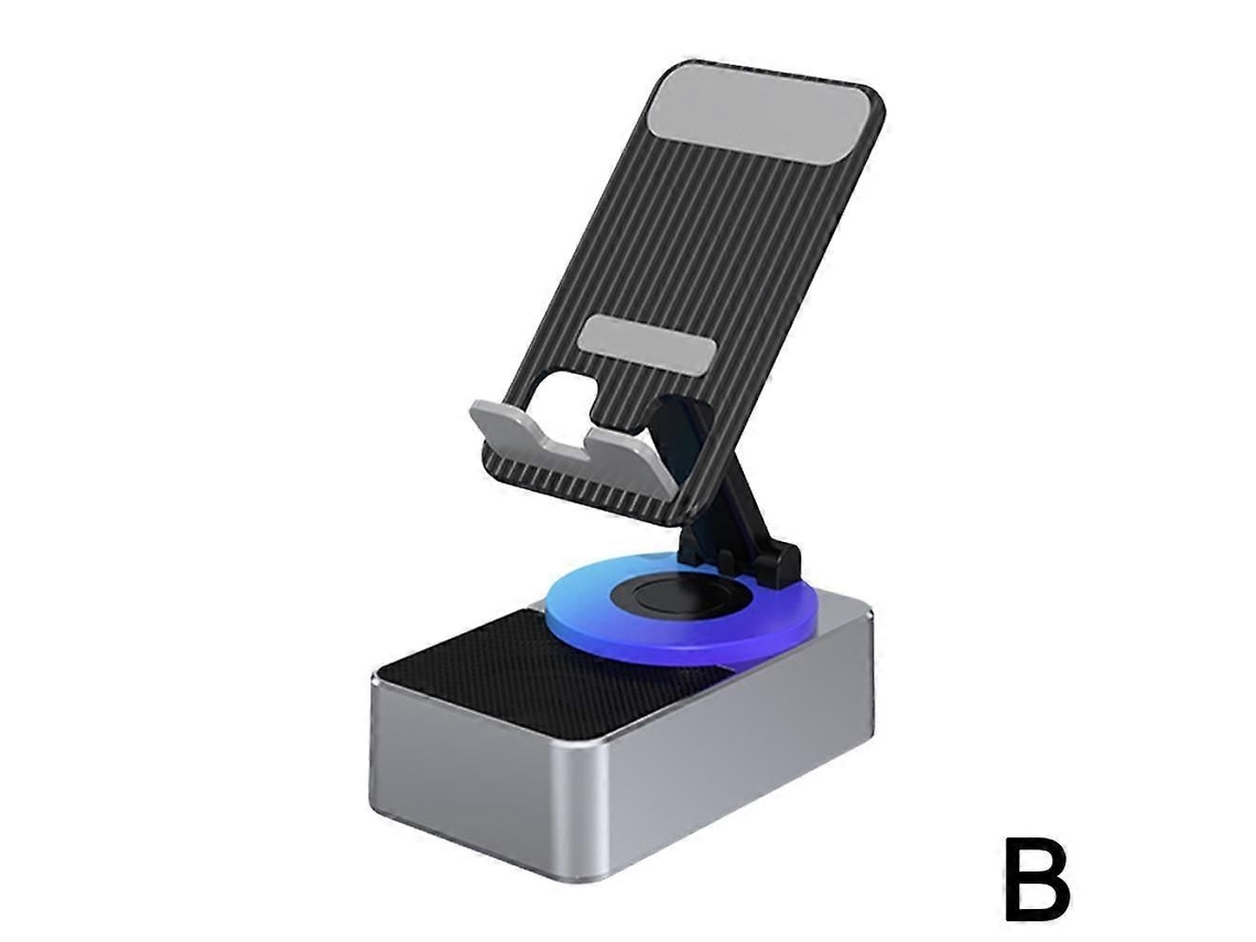 Soporte para teléfono con audio Bluetooth, altavoz inalámbrico Bluetooth y base para teléfono móvil.