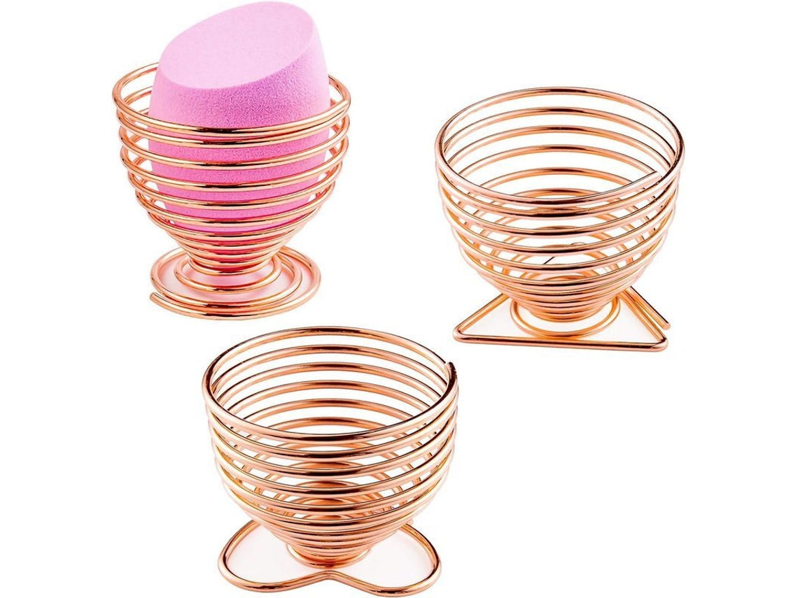 2026-3 Soportes Para Esponjas De Maquillaje Portátiles De Acero Inoxidable Con Diseño De Ventilación Y Estabilidad