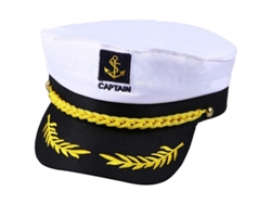 Gorra De Capitán De Marinero Para Hombre, Disfraz Náutico, Regalo Para Fiesta De Cumpleaños O Cosplay, Color Blanco.