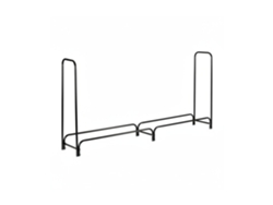 Relaxdays Leñero Exterior, Leñera Interior, Acero, 122 X 245 X 40 Cm, Negro
