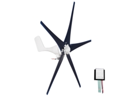 Kit de aerogenerador de 400 W y 12 V con controlador de carga híbrido de 5/6 palas y velocidad de arranque de 2,0 m/s. Generador de energía eólica para uso doméstico.