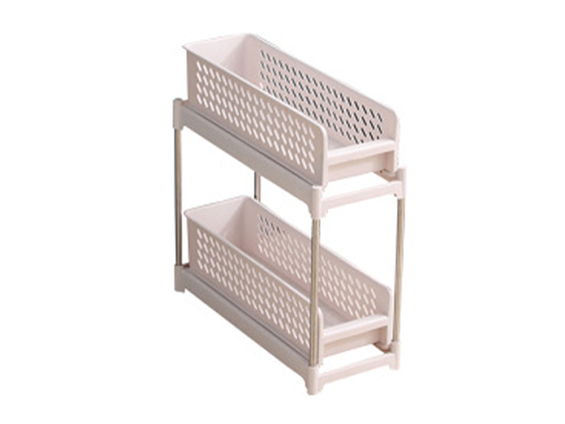 Carrito De Almacenamiento Rodante Multifuncional Y Delgado De 2 Niveles Ajustable Para Cocina, Baño Y Dormitorio.