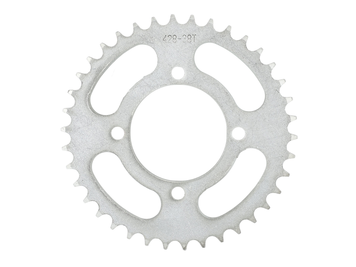 Vlrla-piñón Trasero De 38 Dientes De Acero 428 Chain Para Motos Y Bicicletas Off-road Plateado