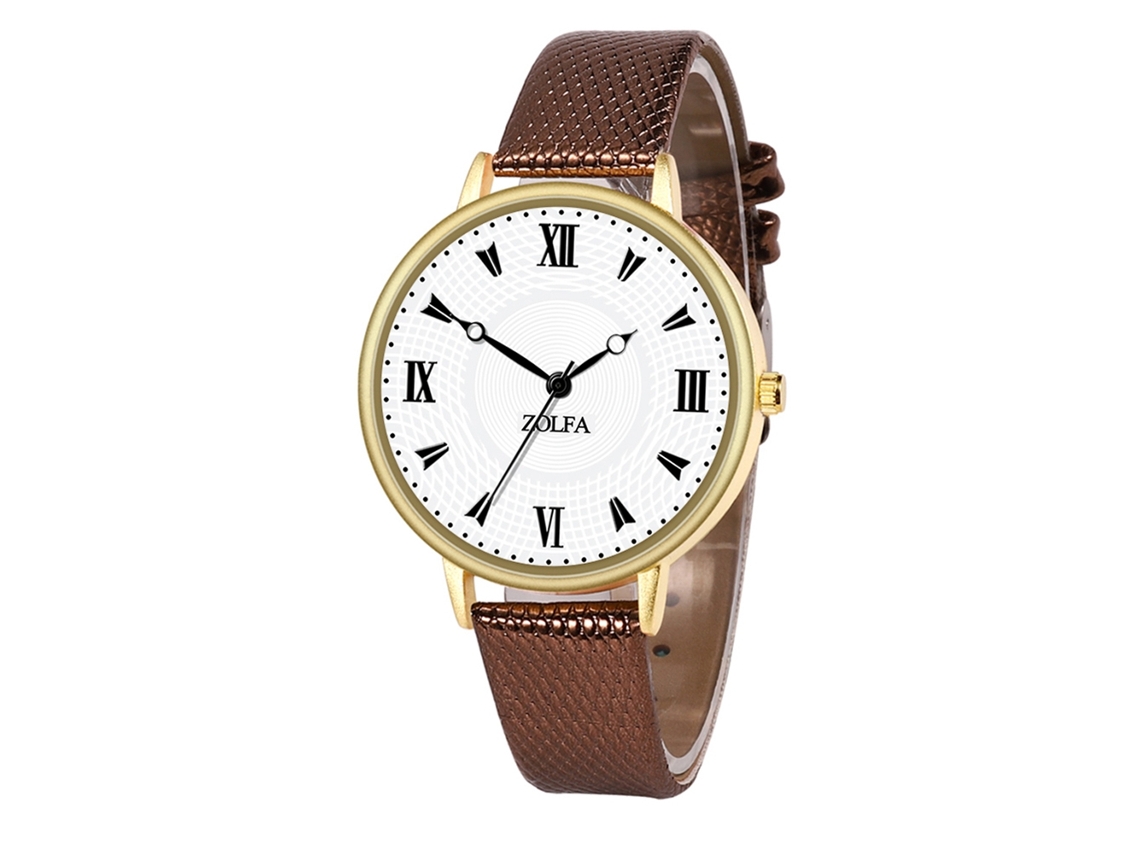 Reloj De Cuarzo Clásico Elegante Estilo Business Para Parejas Unisex Regalo (café)