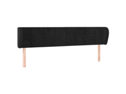 Maison Exclusive - Cabecero De Terciopelo Negro 163x23x78/88 Cm