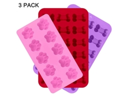 Moldes De Silicona Reutilizables Forma De Pata Y Hueso De Perro Para Helados Dulces