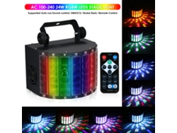 Proyector De Luz Led Rgbw De 24 W, Dmx512, 7 Canales, Control De Voz Automático Para Dj, Ktv, Discoteca Y Escenario.