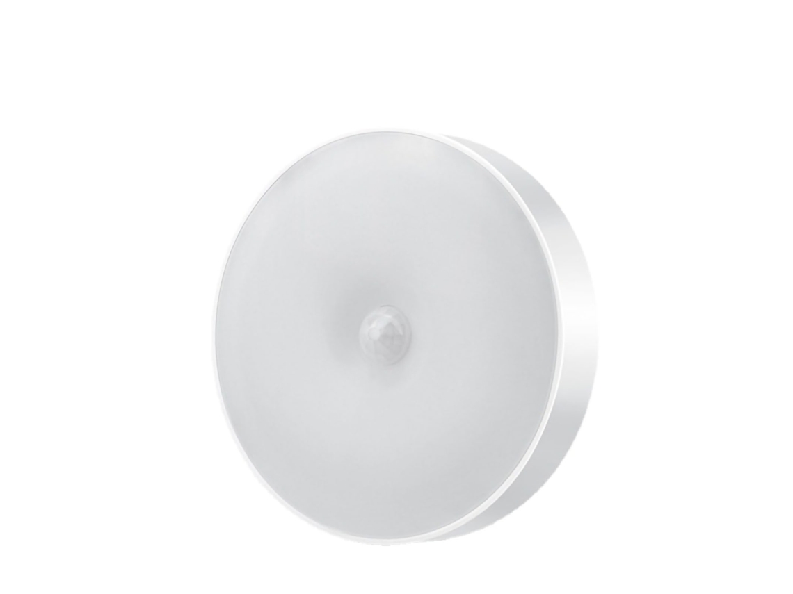 Lámpara De Noche Led Redonda Blanca Cálida Recargable Por Usb Para Montaje En Pared, Ideal Dormitori