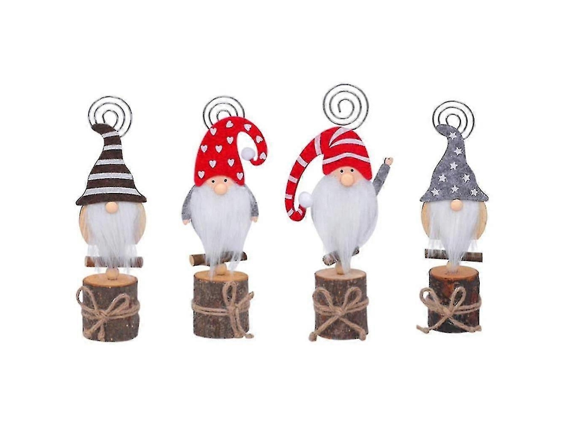 Juego de 4 portatarjetas con números de mesa, ideal para recuerdos de fiestas navideñas - Hengjian