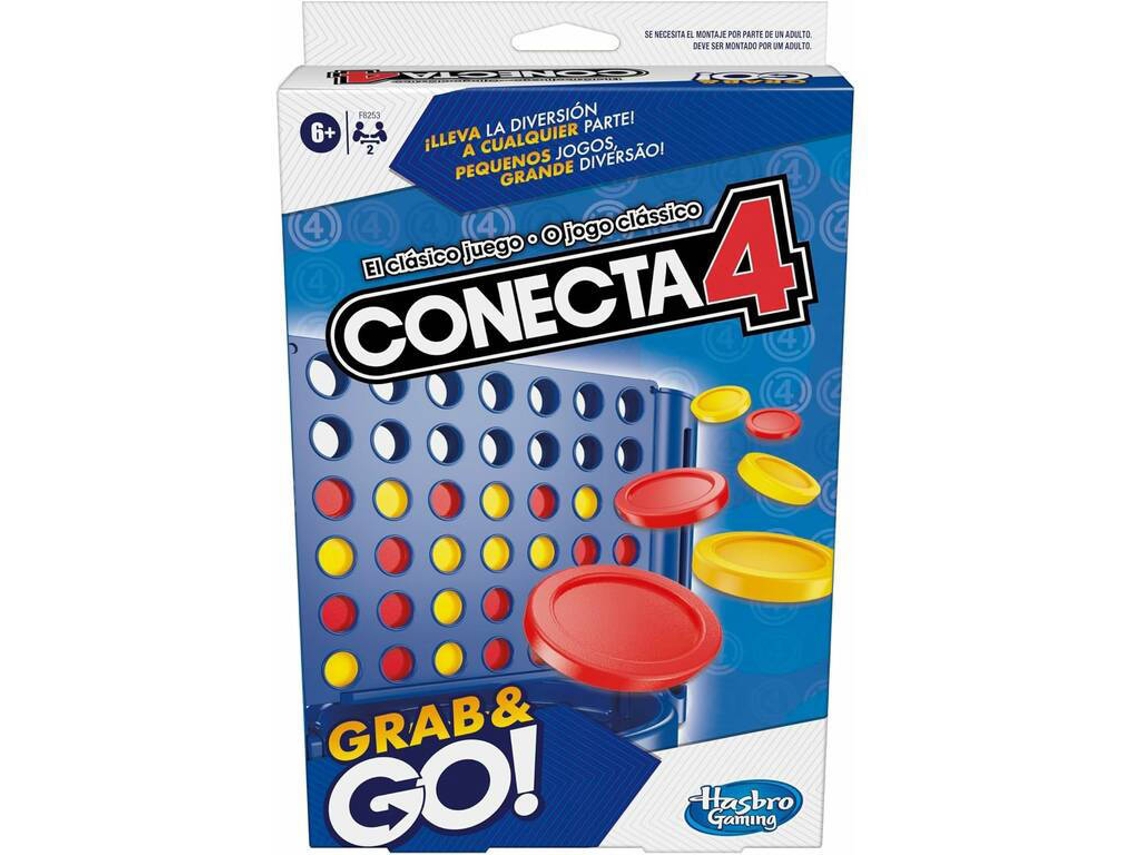 Juego de Mesa HASBRO Conecta 4 Grab &amp; Go (Edad mínima recomendada: 6 años)