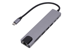Hub USB-C 8 en 1, adaptador multipuerto USB-C, divisor expansor USB-C