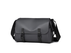 Bolso bandolera grande para hombre, color gris, repelente al agua, sencillo, elegante y moderno, con gran capacidad.