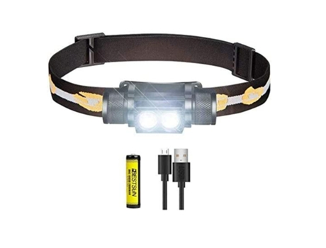 Xm-L2 Linterna frontal LED recargable superbrillante 2000 lúmenes Linterna frontal LED regulable continua impermeable 6 modos Linterna frontal USB ...
