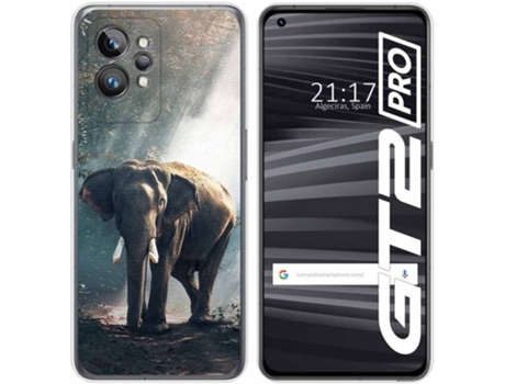 Carcasa para Realme GT 2 Pro 5G TUMUNDOSMARTPHONE Dibujos Elefante Multicolor