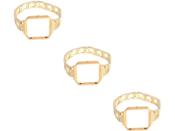 2 Piezas De Correa De Reloj Con Marco De Reloj De Cristal Y Diamantes De Imitación Blaze Bands Para Mujer.