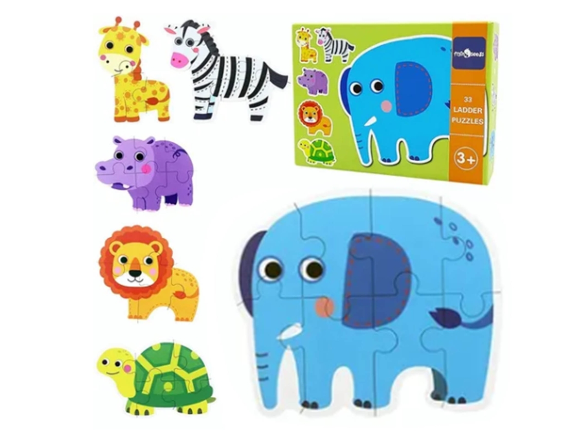 Dan26-rompecabezas De Animales Para Niños Pequeños Juguetes Educativos Con Piezas Grandes Set De Regalo