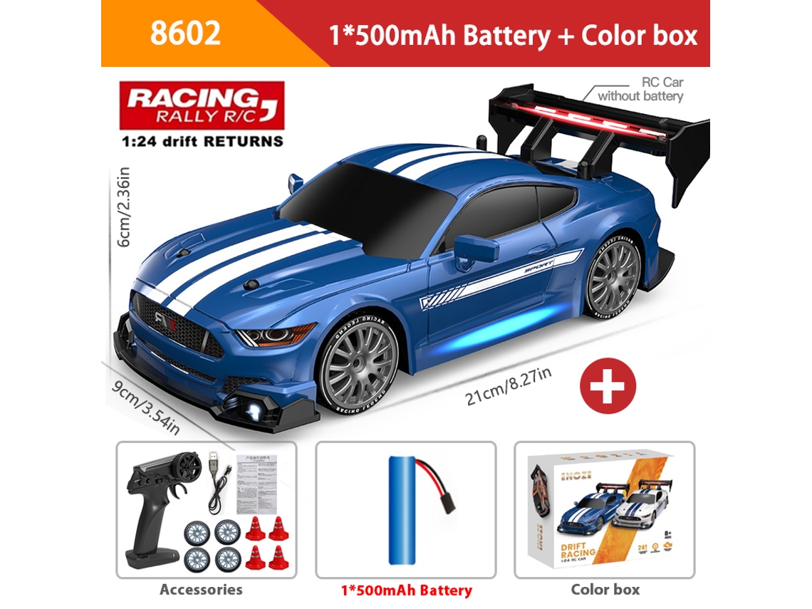 Minicoche de derrape RC 1/24 2.4G 4WD Modelo Ae86, Azul Aeuzwr