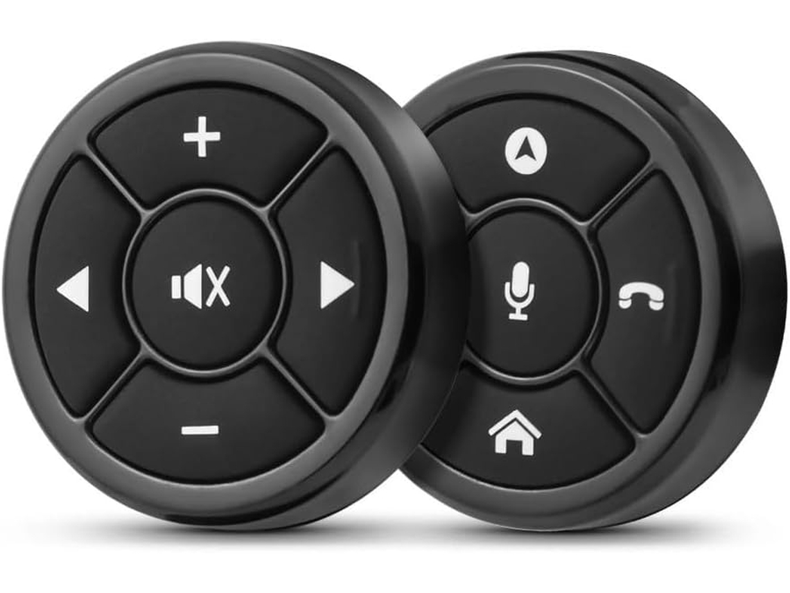 Juego De 2 Botones Multifunción Con Cable Para Volante Abs Con Navegación, Para Interior De Coche, 3,6 X 0,8 Cm.