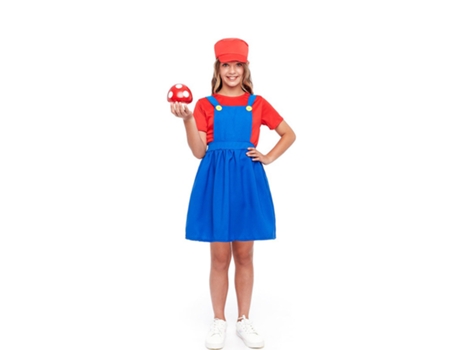 Disfraz de Niña PARTILANDIA fontanero rojo de videojuegos (Tam.: 3-4 anos)