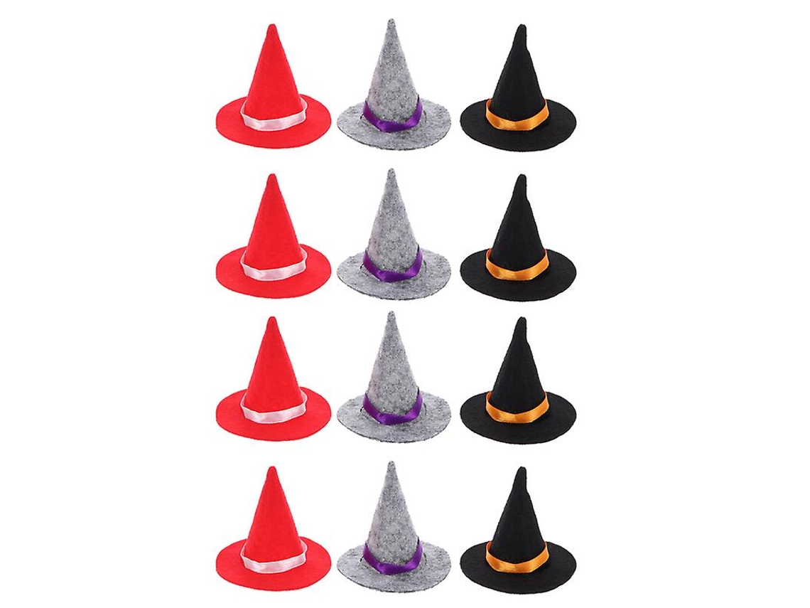 12 Piezas Mini Sombrero De Bruja
