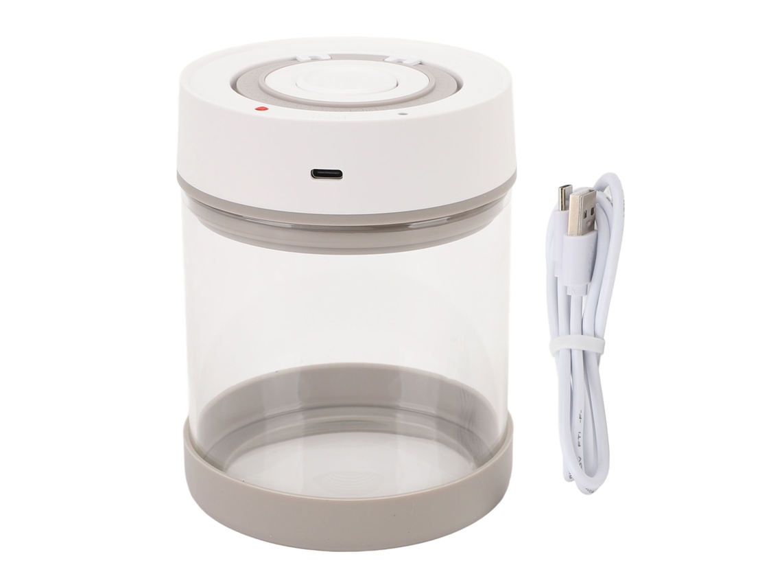 Tarro De Vidrio Sellado Eléctrico Con Vacío Para Almacenar Té Café Frutos Secos 600ml Cocina Hogar