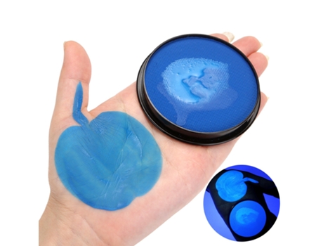 Pintura para rostro y cuerpo Luz negra UV Pintura fluorescente de neón Pintura con brillo a base de agua Pintura para maquillaje Pigmento Hipoalerg...
