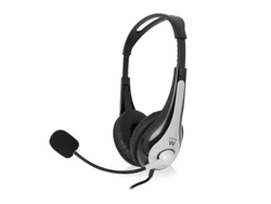 Ewent Ew3565 Auricular Auricular Diadema Usb Tipo-A Negro Blanco