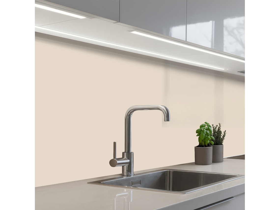 Salpicaderos De Cocina Beige - Color Sólido 150x60 Cm