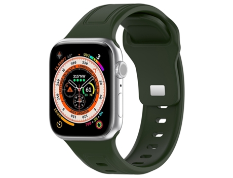 Correa Smartwatch para Apple Watch Ultra 2 49mm Silicona con Hebilla Cuadrada (Verde)