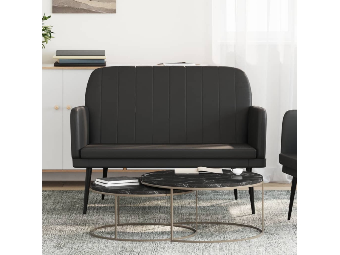 Lovely Home Banco 107X80X81 Cm Cuero Artificial Negro