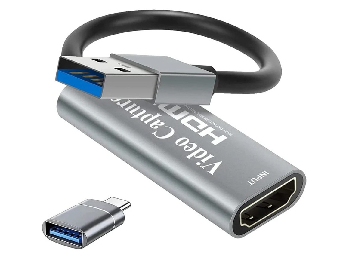 Tarjeta de captura de vídeo HDMI 4K YIZHOOD plateada